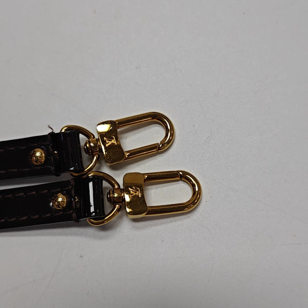 ALMA BB Monogram Patent Leather Brown