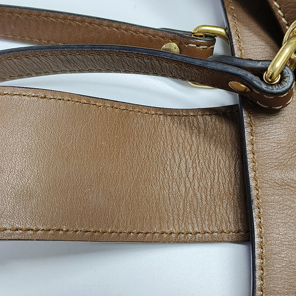 Padlock Small Monogram Coated Canvas Beige