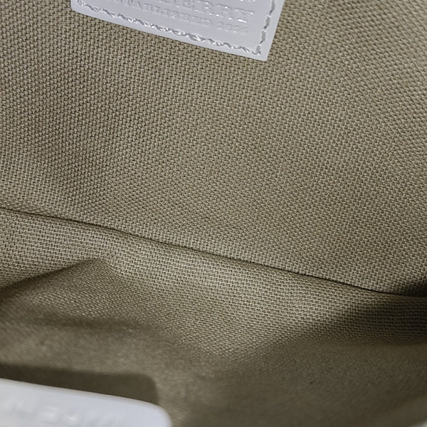Coated Canvas Top Handle Bag Beige