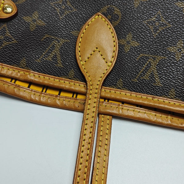 NEVERFULL MM Monogram Coated Canvas Brown