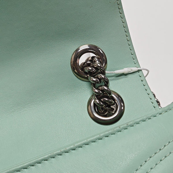 GG Marmont Medium Quilted Calfskin Green