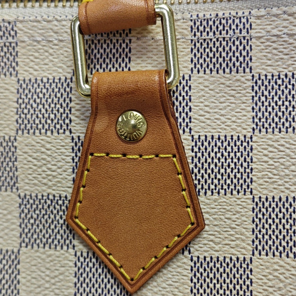 SPEEDY 30 Damier Azur Coated Canvas White