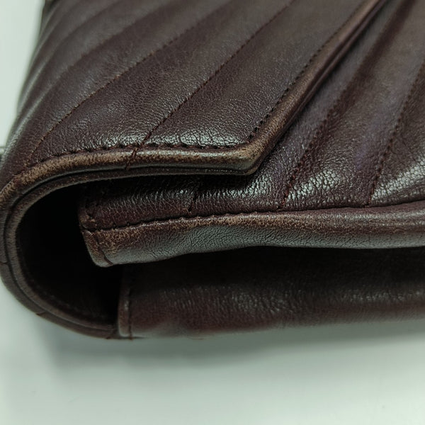 COLLEGE Medium Chevron Lambskin Red