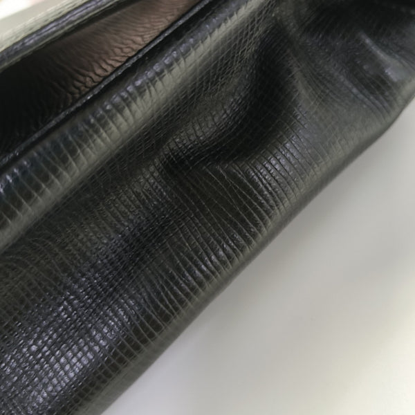 Calfskin Top Handle Bag Black