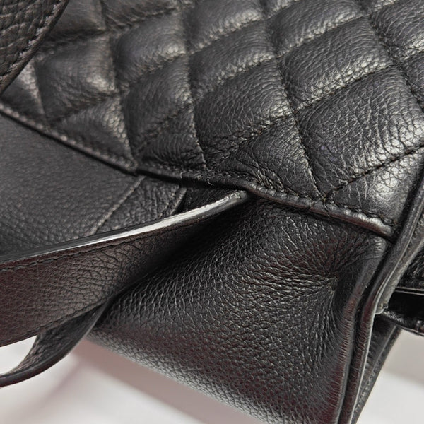 Quilted Grained Calfskin Black