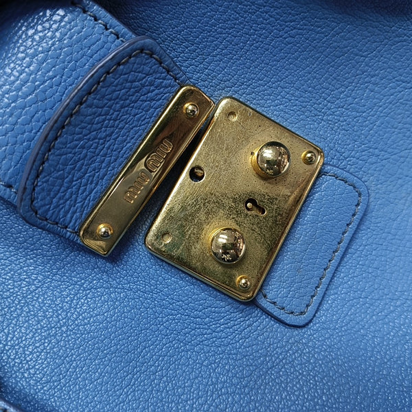Calfskin Tote Bag Blue