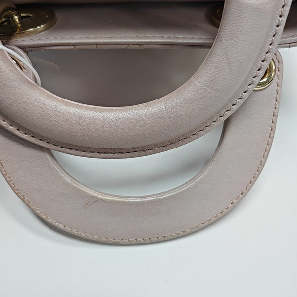 Lady Dior Mini Cannage Lambskin Pink