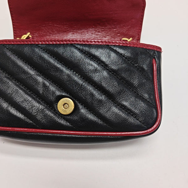 GG Marmont Super Mini Quilted Calfskin Black