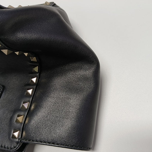 Rockstud Small Calfskin Black