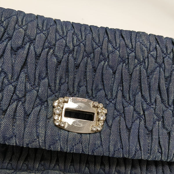 Crystal Quilted Denim Blue