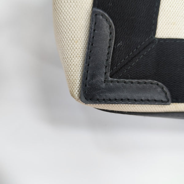Navy Mini Canvas White