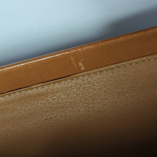 Coated Canvas Top Handle Bag Brown
