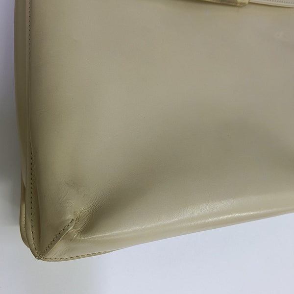 Calfskin Top Handle Bag Beige