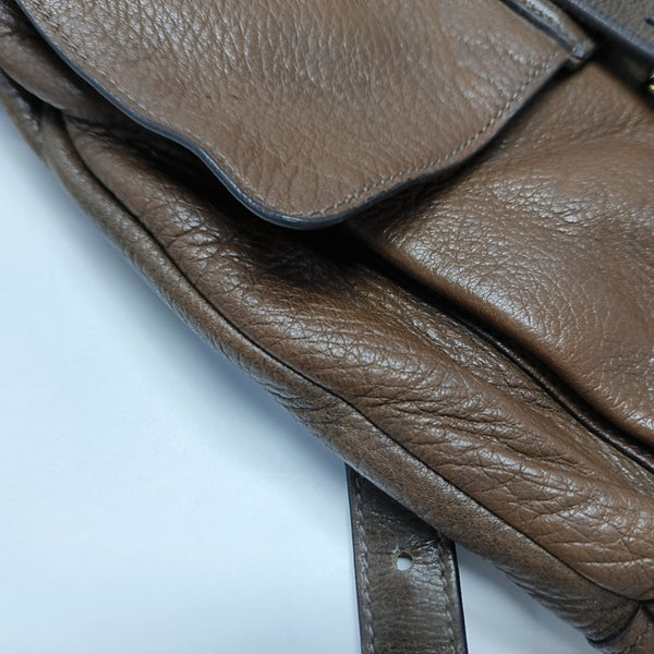 Calfskin Shoulder Bag Brown