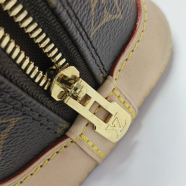 ALMA BB Monogram Coated Canvas Brown