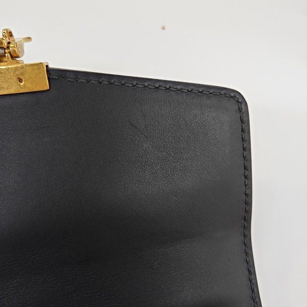 Calfskin Shoulder Bag Black