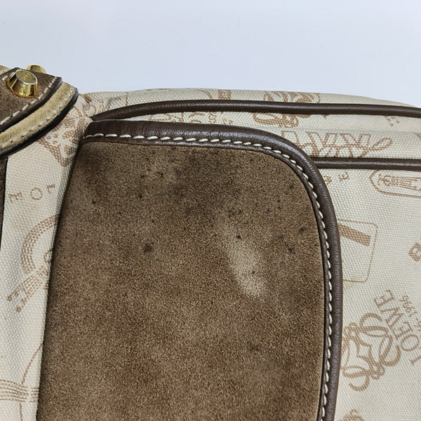 Monogram Canvas Shoulder Bag Beige
