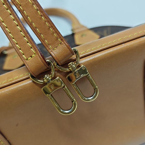 ALMA BB Monogram Coated Canvas Brown