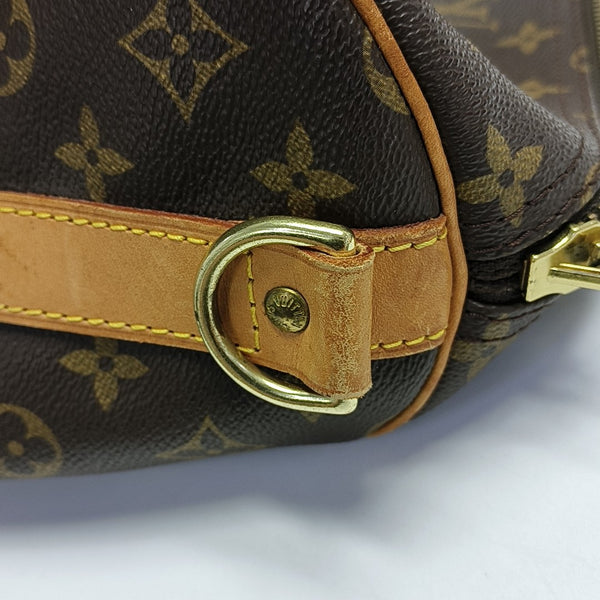 KEEPALL 60 Monogram Coated Canvas Brown