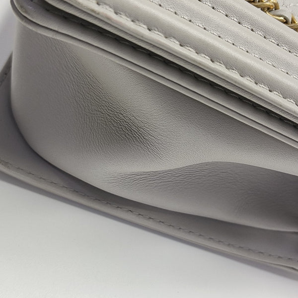 BOY CHANEL Medium Quilted Calfskin Gray