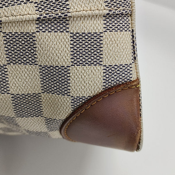 HAMPSTEAD MM Damier Azur Coated Canvas White