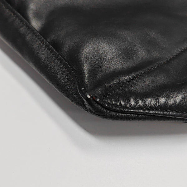 Calfskin Top Handle Bag Black