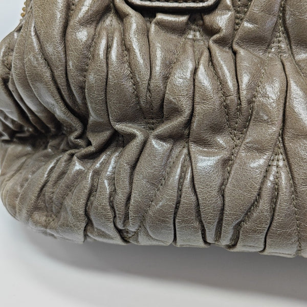 Madras Quilted Lambskin Green