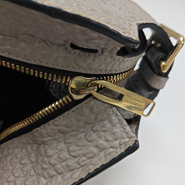 Calfskin Shoulder Bag Gray
