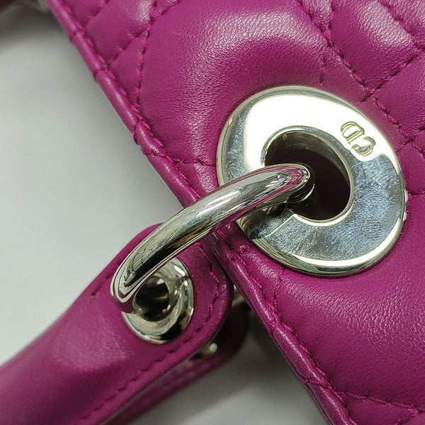 Lady Dior Medium Cannage Lambskin Red
