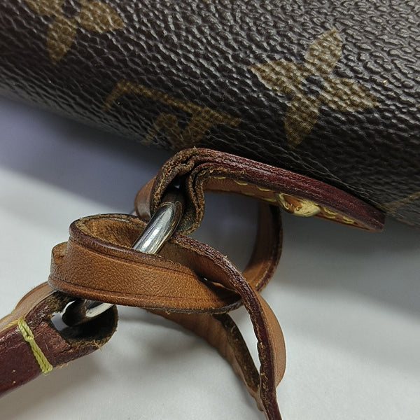 CLUNY MM Monogram Coated Canvas Brown
