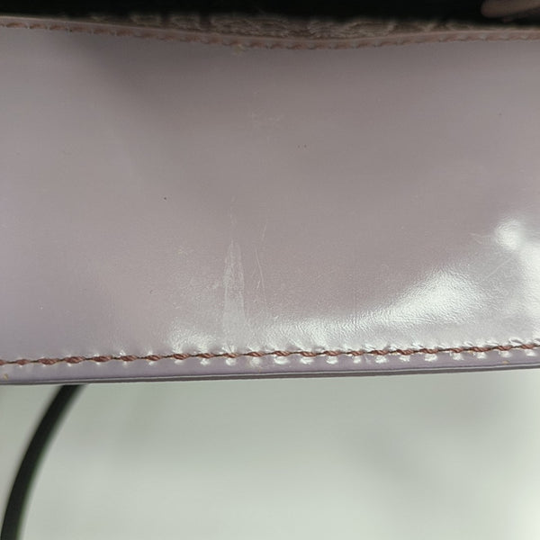 Calfskin Top Handle Bag Purple