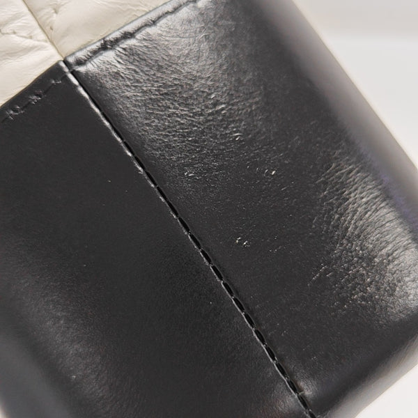 GABRIELLE Large Quilted Calfskin White