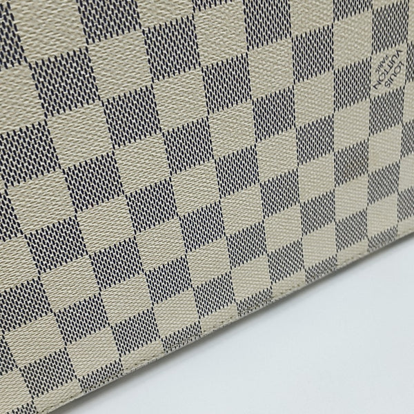 HAMPSTEAD MM Damier Azur Coated Canvas White