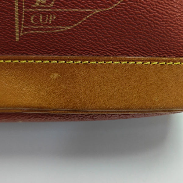 Coated Canvas Shoulder Bag Red