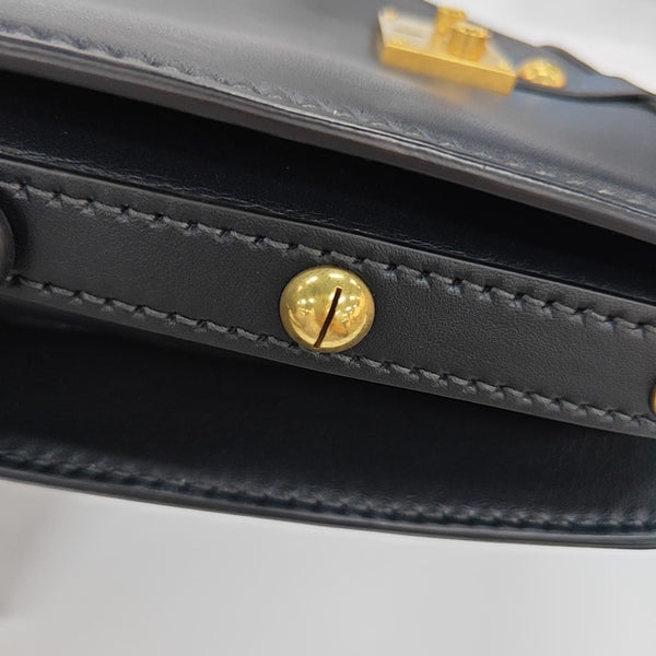 Calfskin Shoulder Bag Black