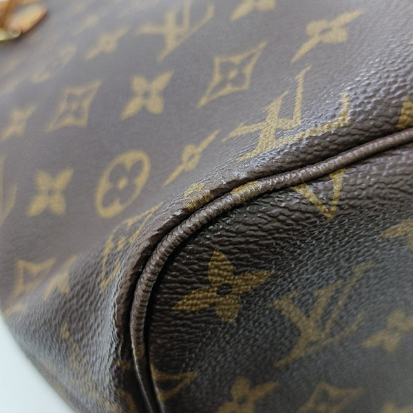 NEVERFULL MM Monogram Coated Canvas Brown