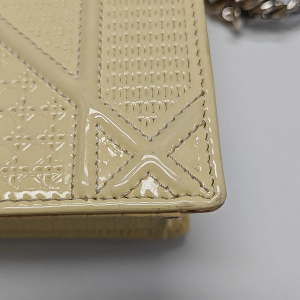 Diorama Small Cannage Calfskin Yellow