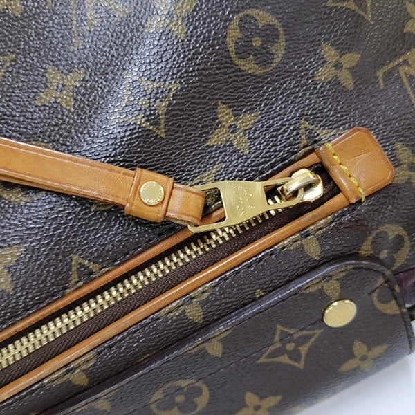 OLYMPE MM Monogram Coated Canvas Brown