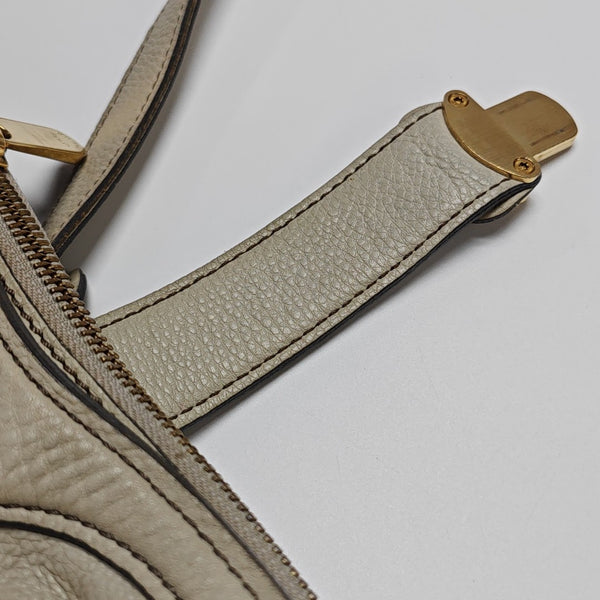 Monogram Calfskin Shoulder Bag White
