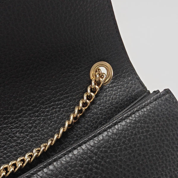 Interlocking G Small Calfskin Black