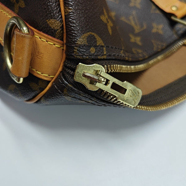 KEEPALL 50 Monogram Coated Canvas Brown