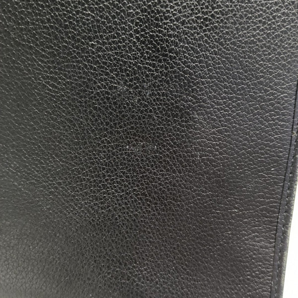 Leather Top Handle Bag Black