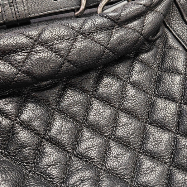 Quilted Grained Calfskin Black