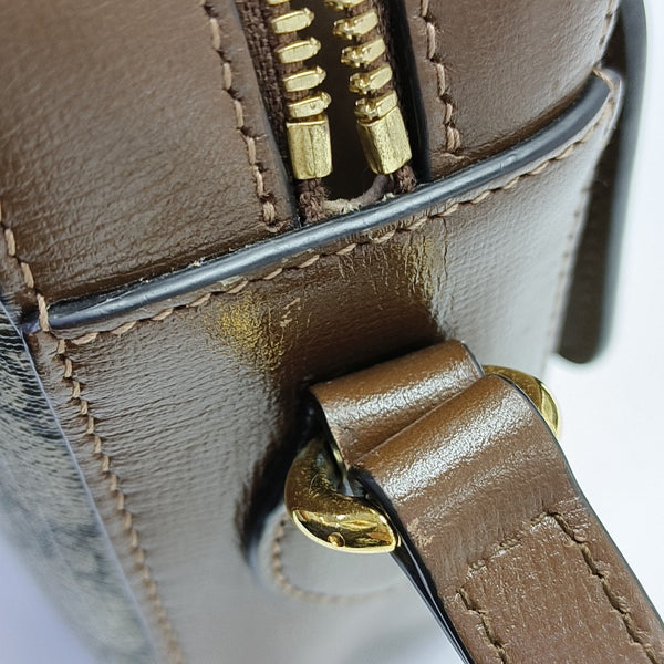 Horsebit 1955 Small Coated Canvas Beige