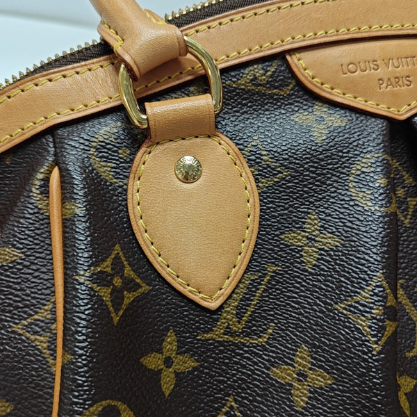 Monogram Coated Canvas Top Handle Bag Brown