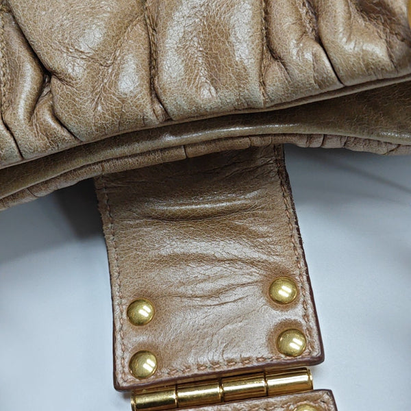 Calfskin Shoulder Bag Brown