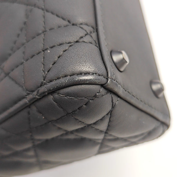 Lady Dior Mini Cannage Calfskin Black