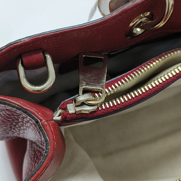 Bamboo 1947 Medium Calfskin Red