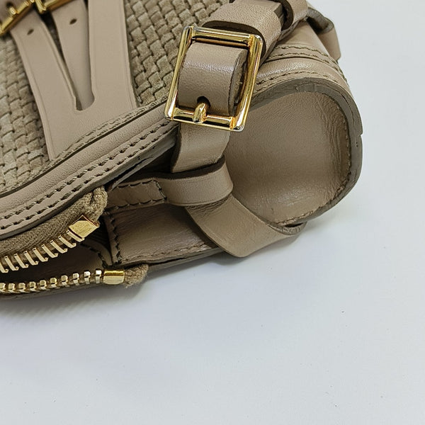 Suede Crossbody Bag Beige