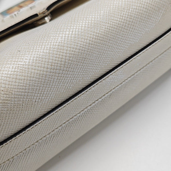 Monochrome Saffiano Calfskin White